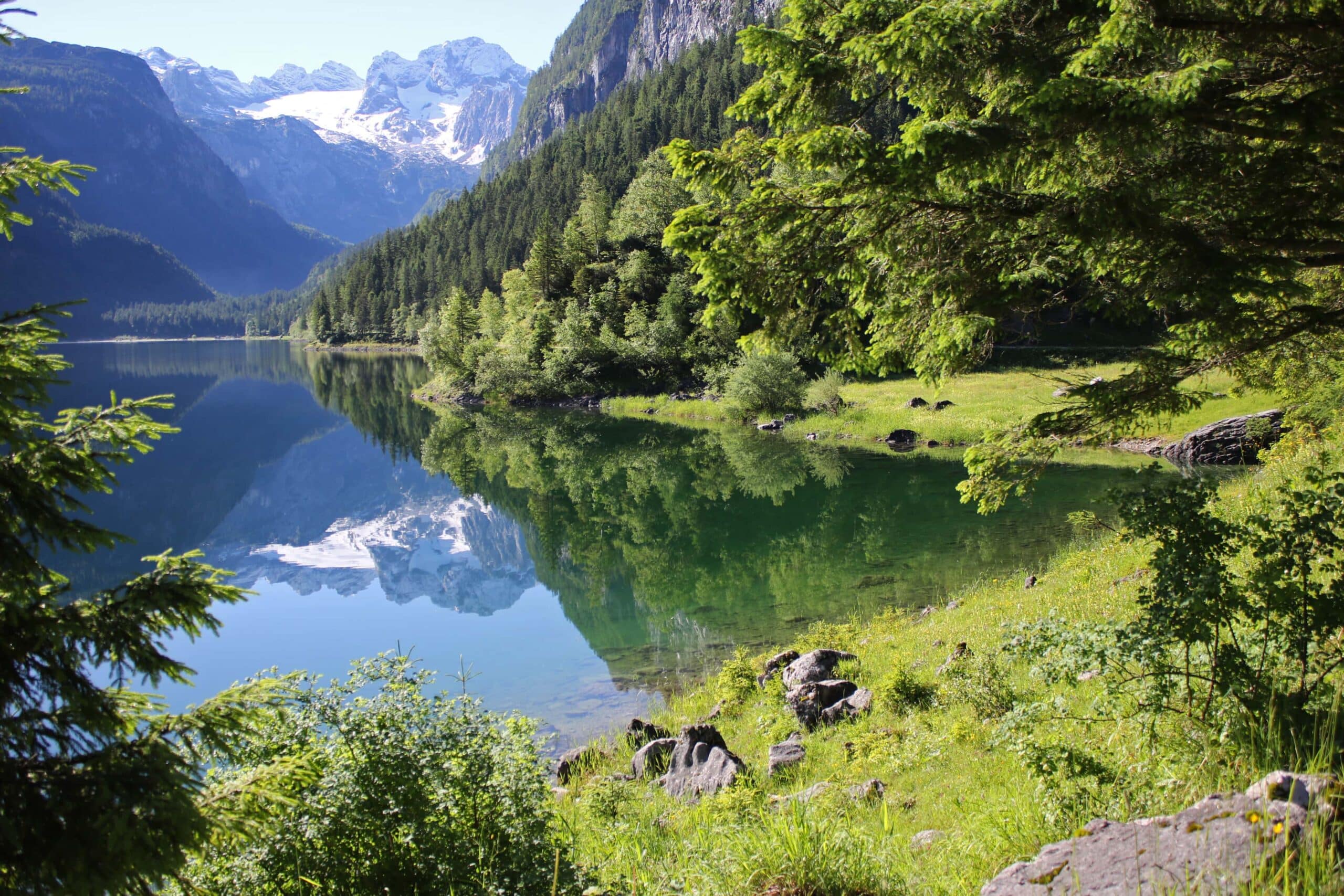 Mirrored reflections on Lake Gosau