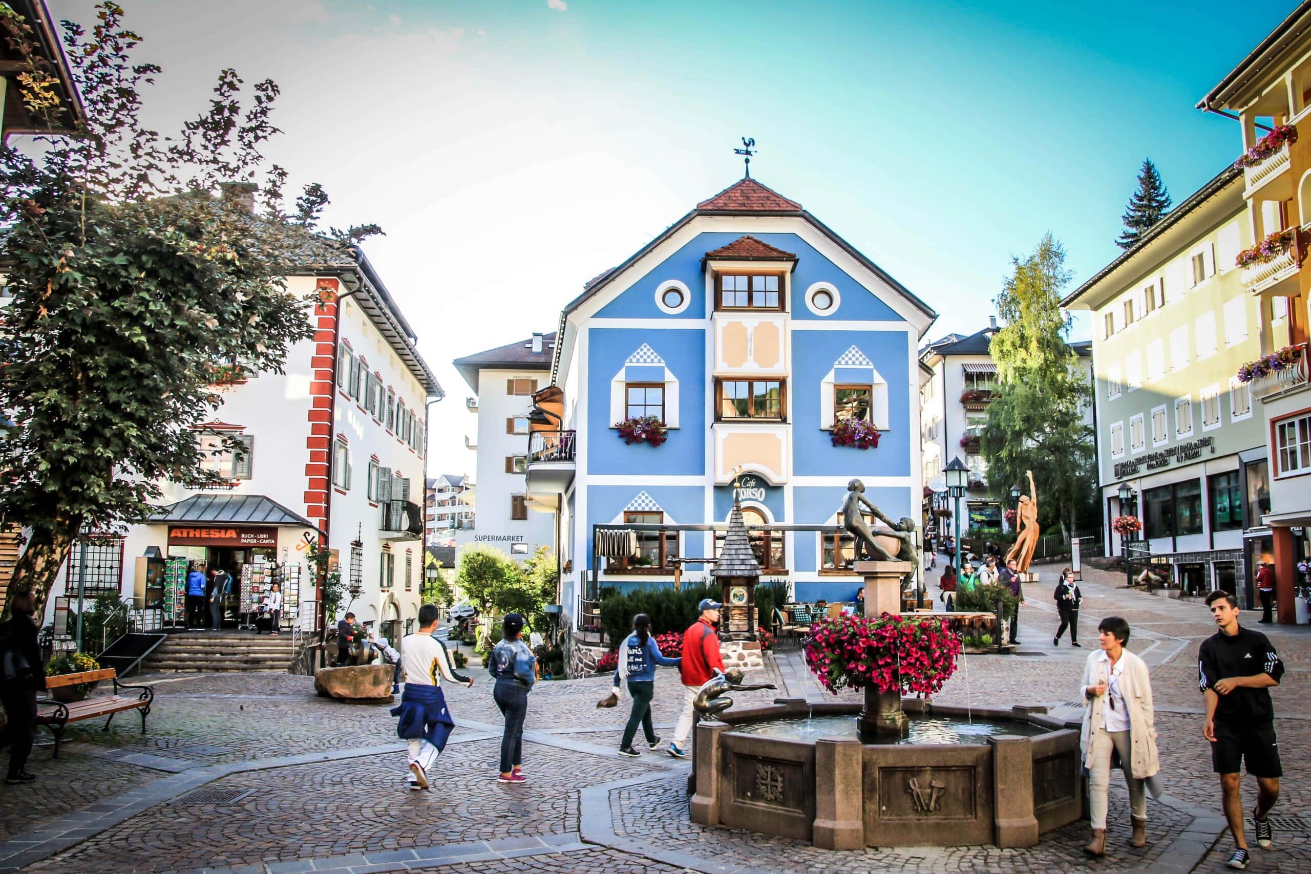 Ortisei scenery on day one of the Dolomites itinerary