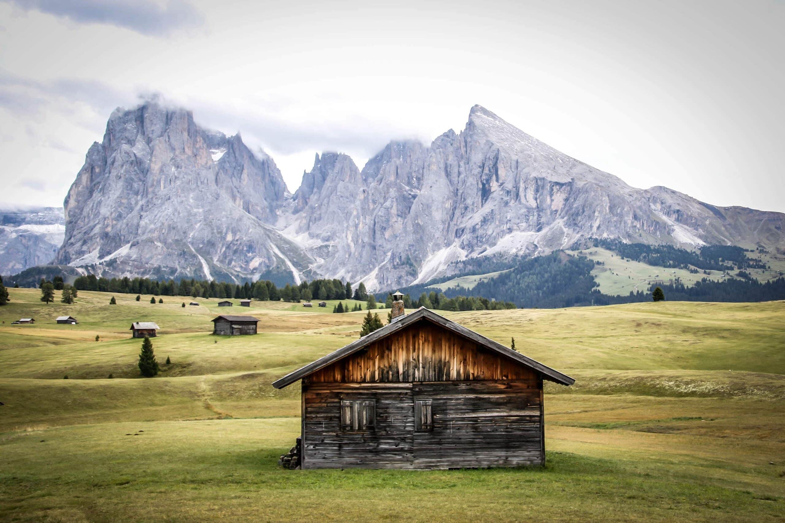 Mountain huts on the Seiser Alm