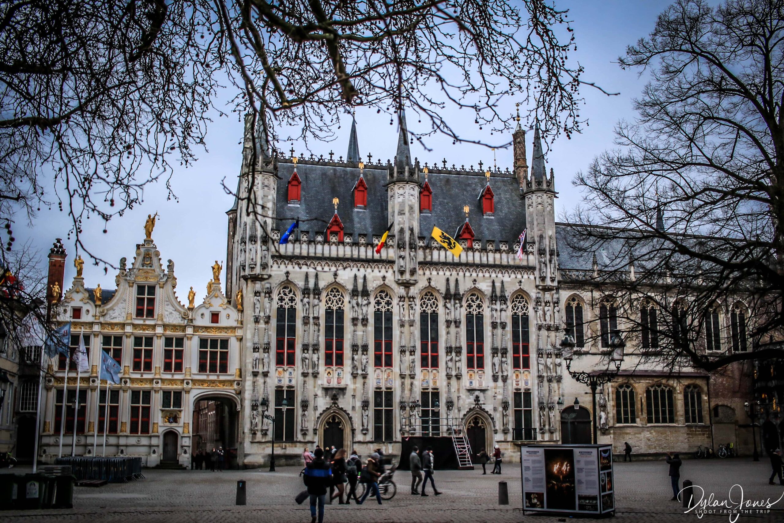 The gothic City Hall building in Burg Square