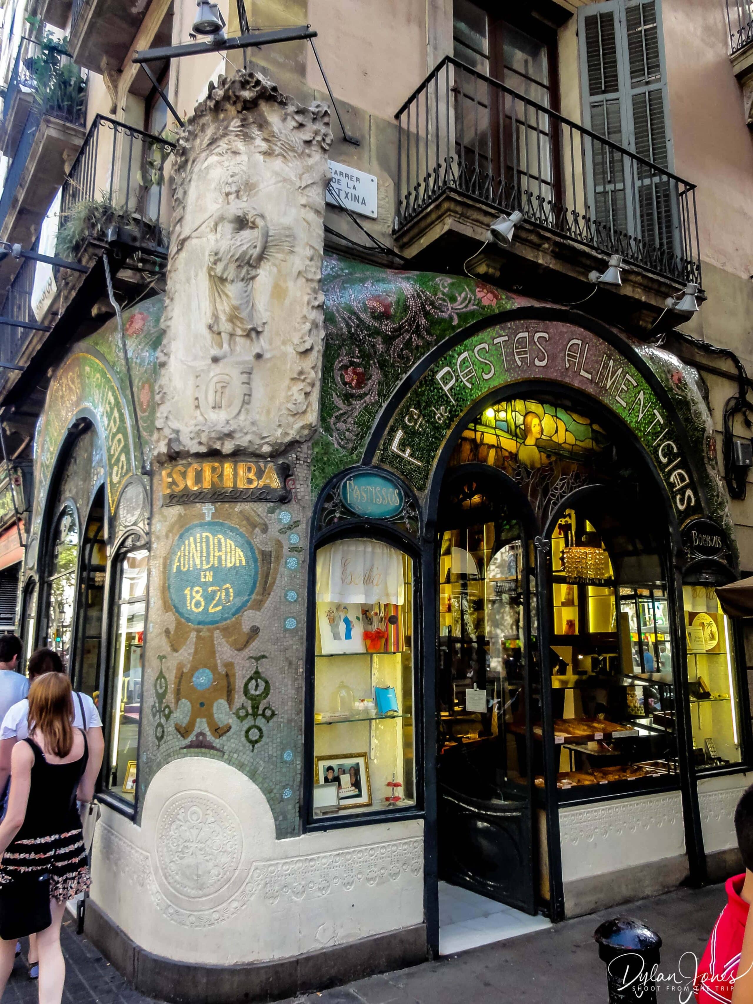 Typical Las Ramblas building
