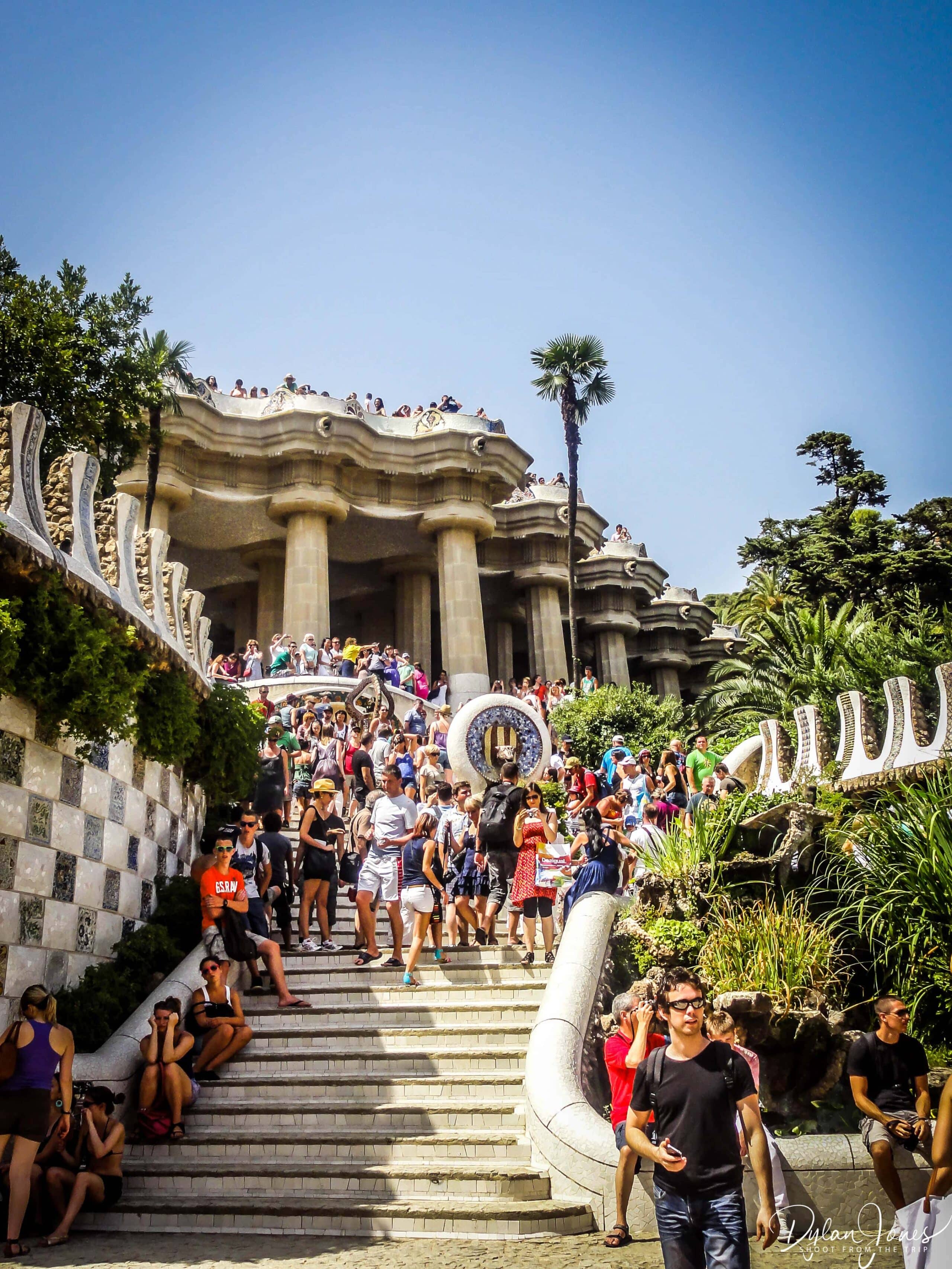The steps leading up to Parc Guell