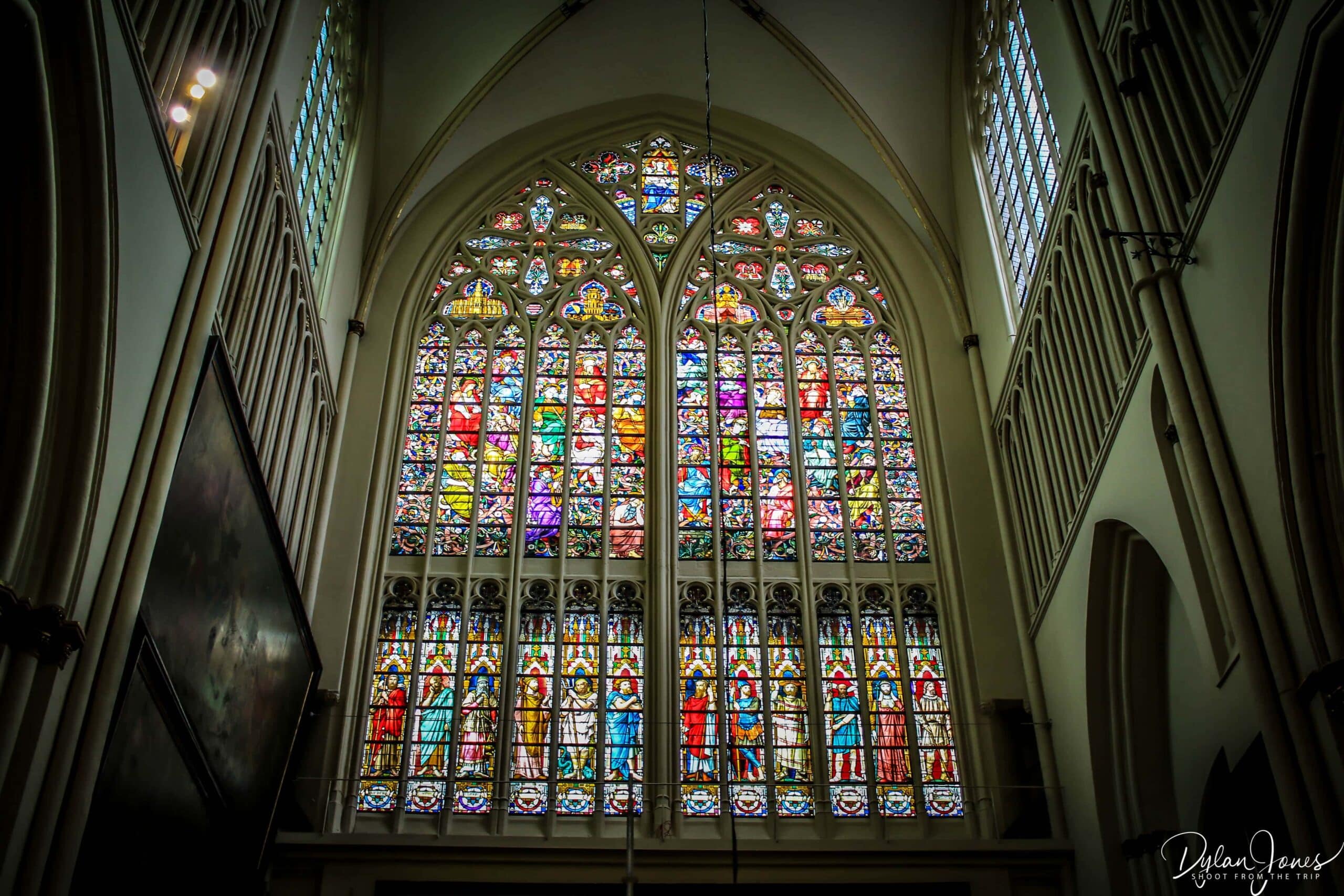 Stunning stained glass in Sint-Salvatorskathedraal
