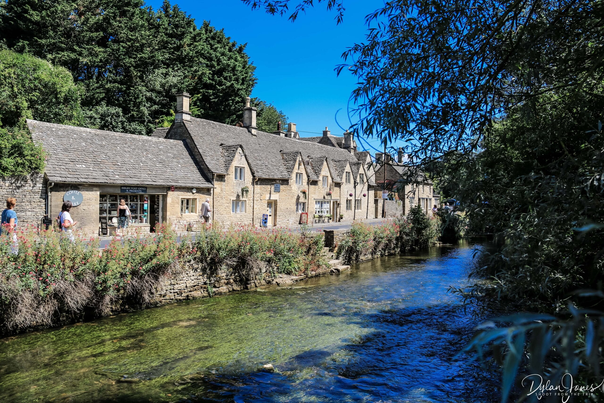 The pretty village of Bibury in the Cotswolds