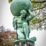 A statue of Hercules in Portmeirion Village
