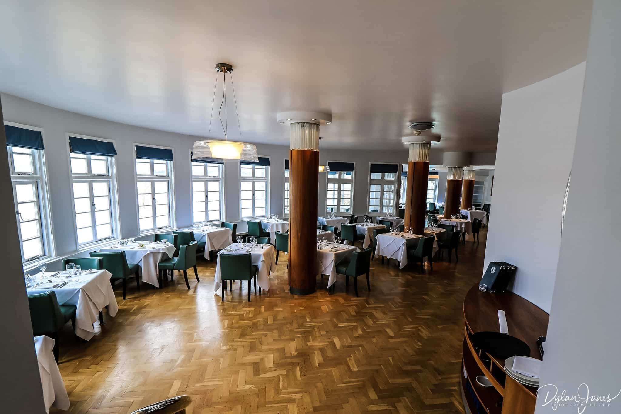 An overview of the fine dining restaurant at Hotel Portmeirion