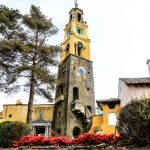 The Clocktower building at Portmeirion Village standing tall