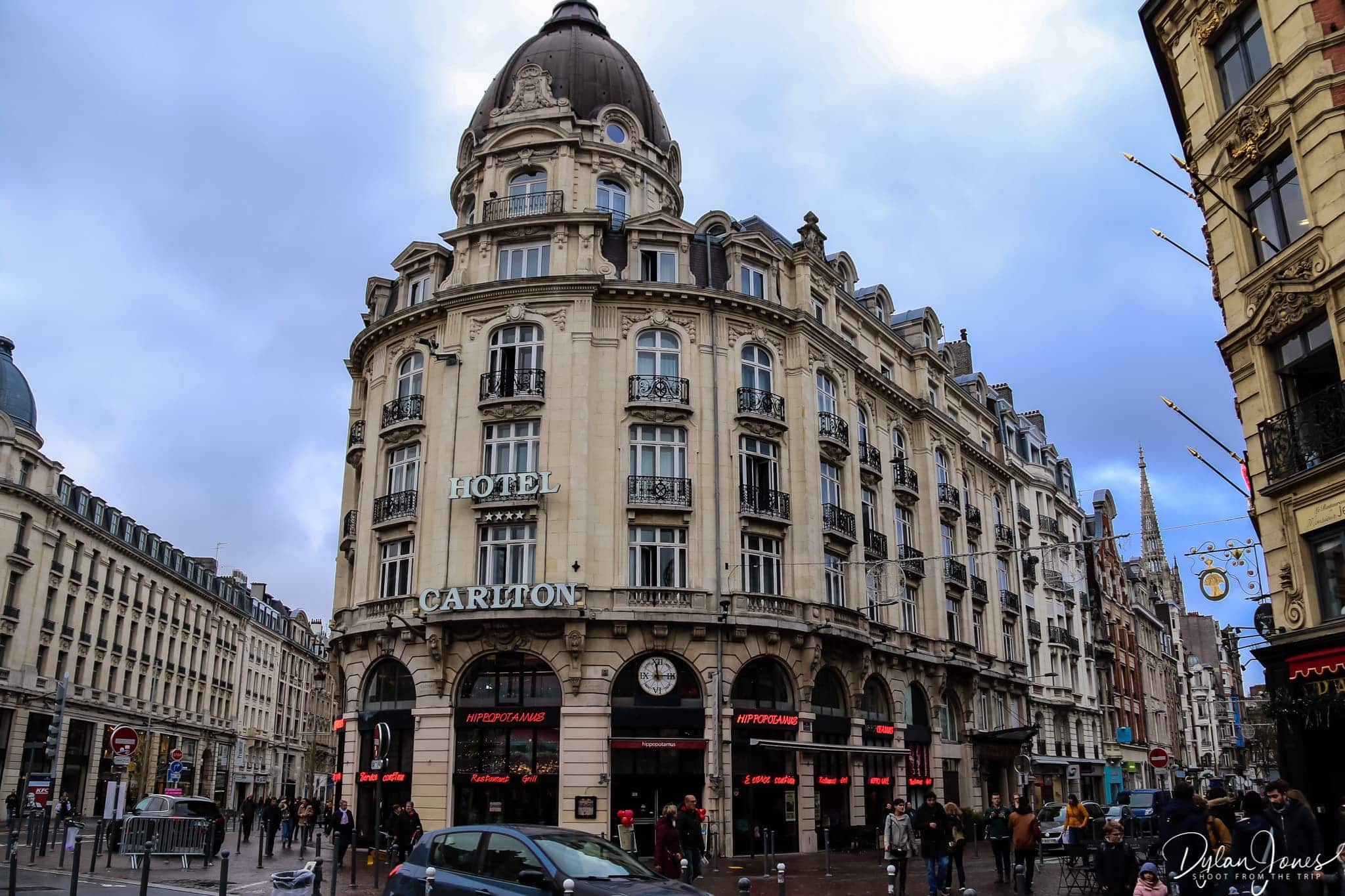 Hotel Carlton Lille located on the corner of Rue Faidherbe and Rue Pierre Mauroy