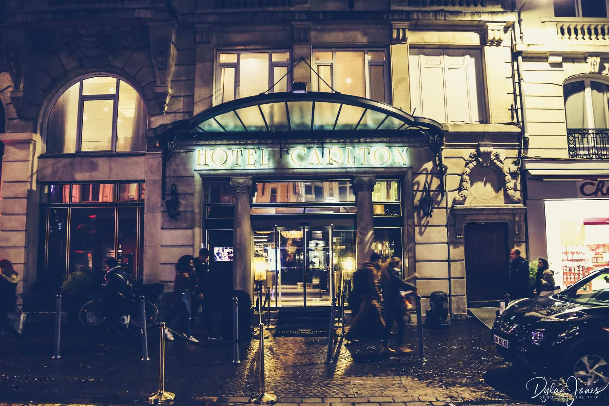 Entrance to the Hotel Carlton Lille on the Rue Pierre Mauroy
