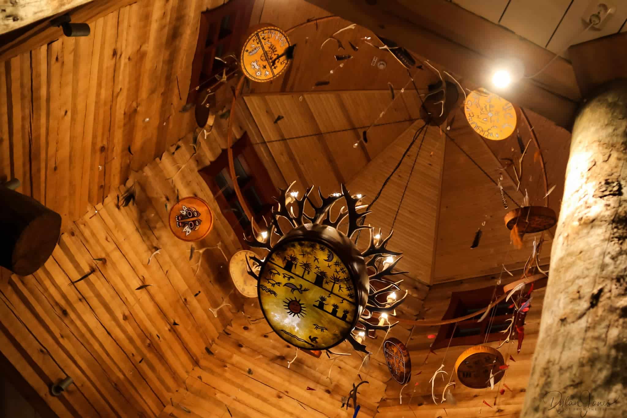 Decorative features at the Aurora Restaurant, Kakslauttanen West Village