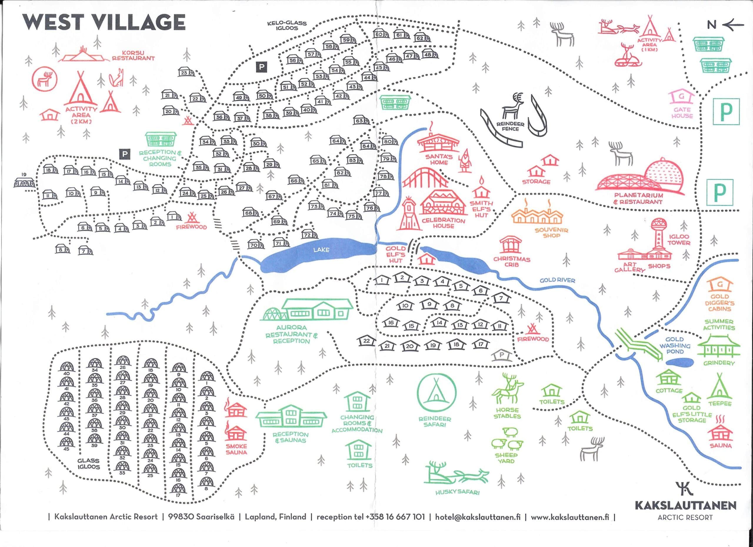 Map of Kakslauttanen West Village
