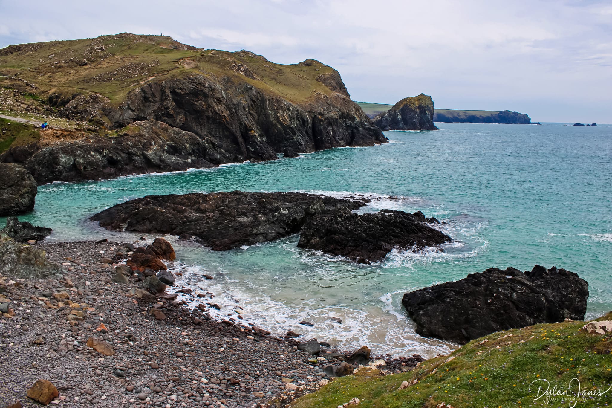 Looking out across Kynance Cove from the headland, South Cornwall coast