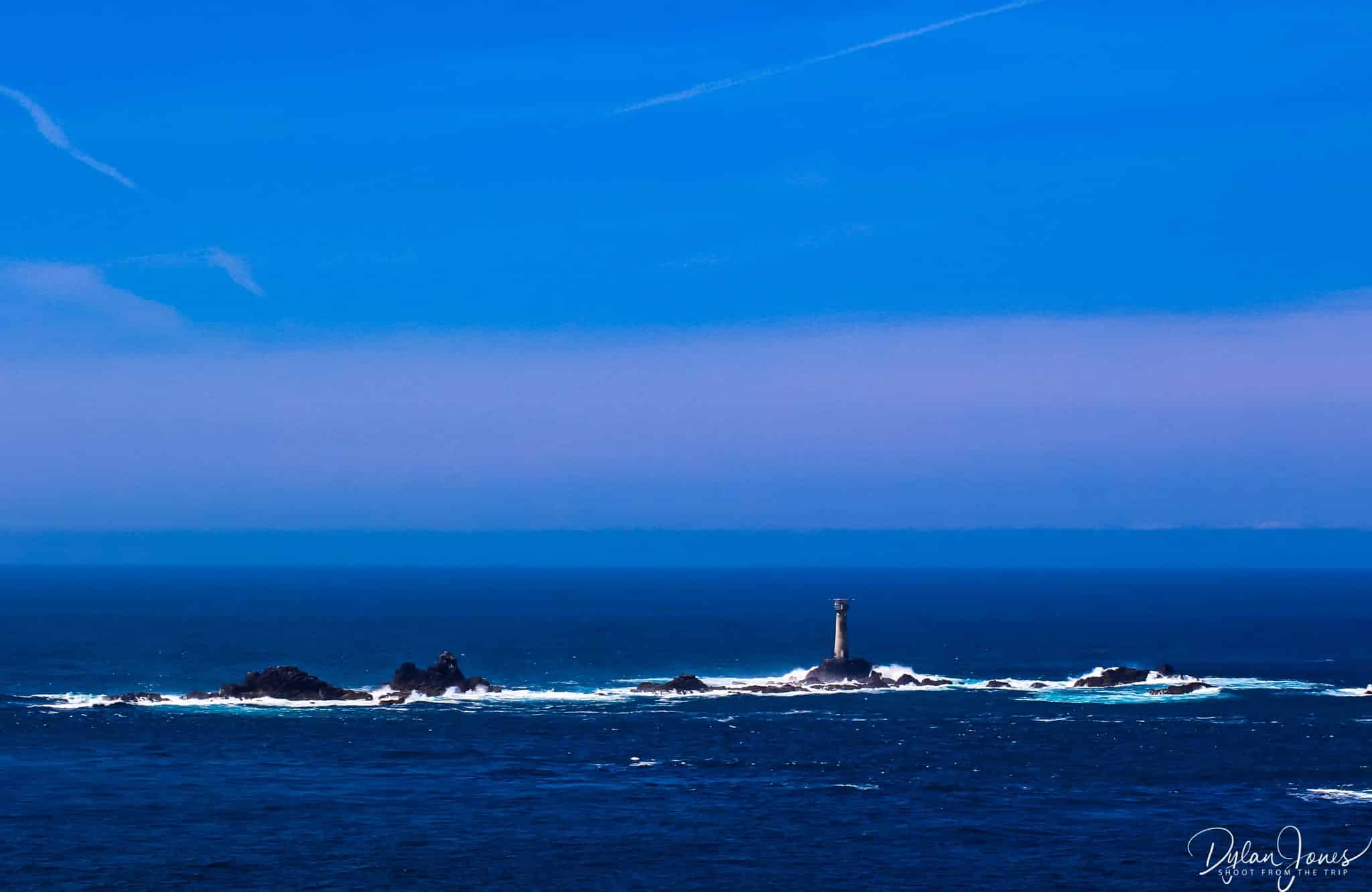 Longships Lighthouse off the coast of Land's End, South Cornwall coast