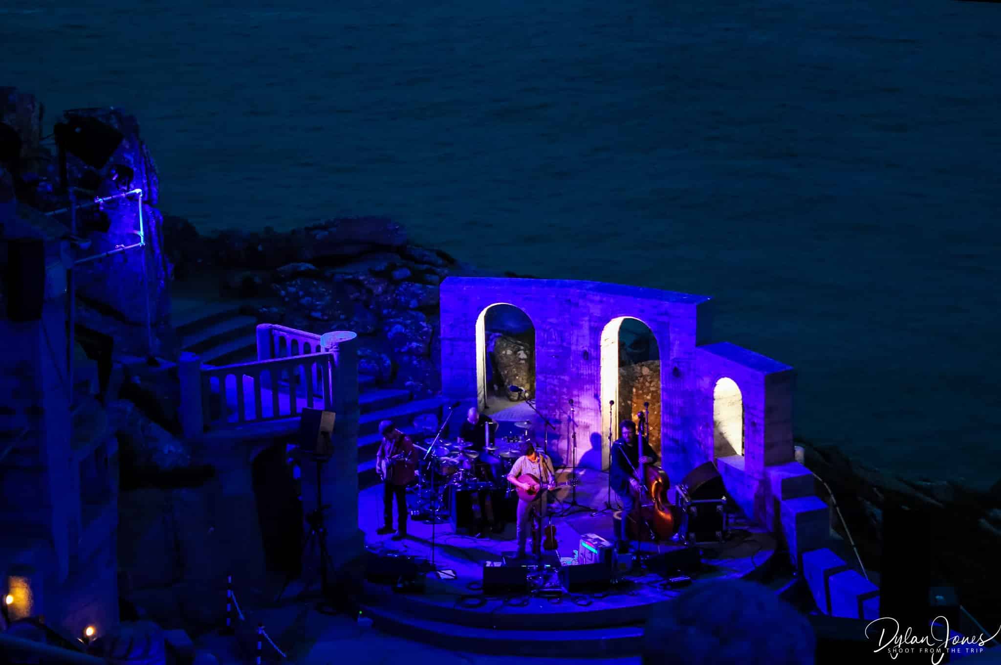 Darkness falls at the Minack Theatre on the South Cornwall Coast
