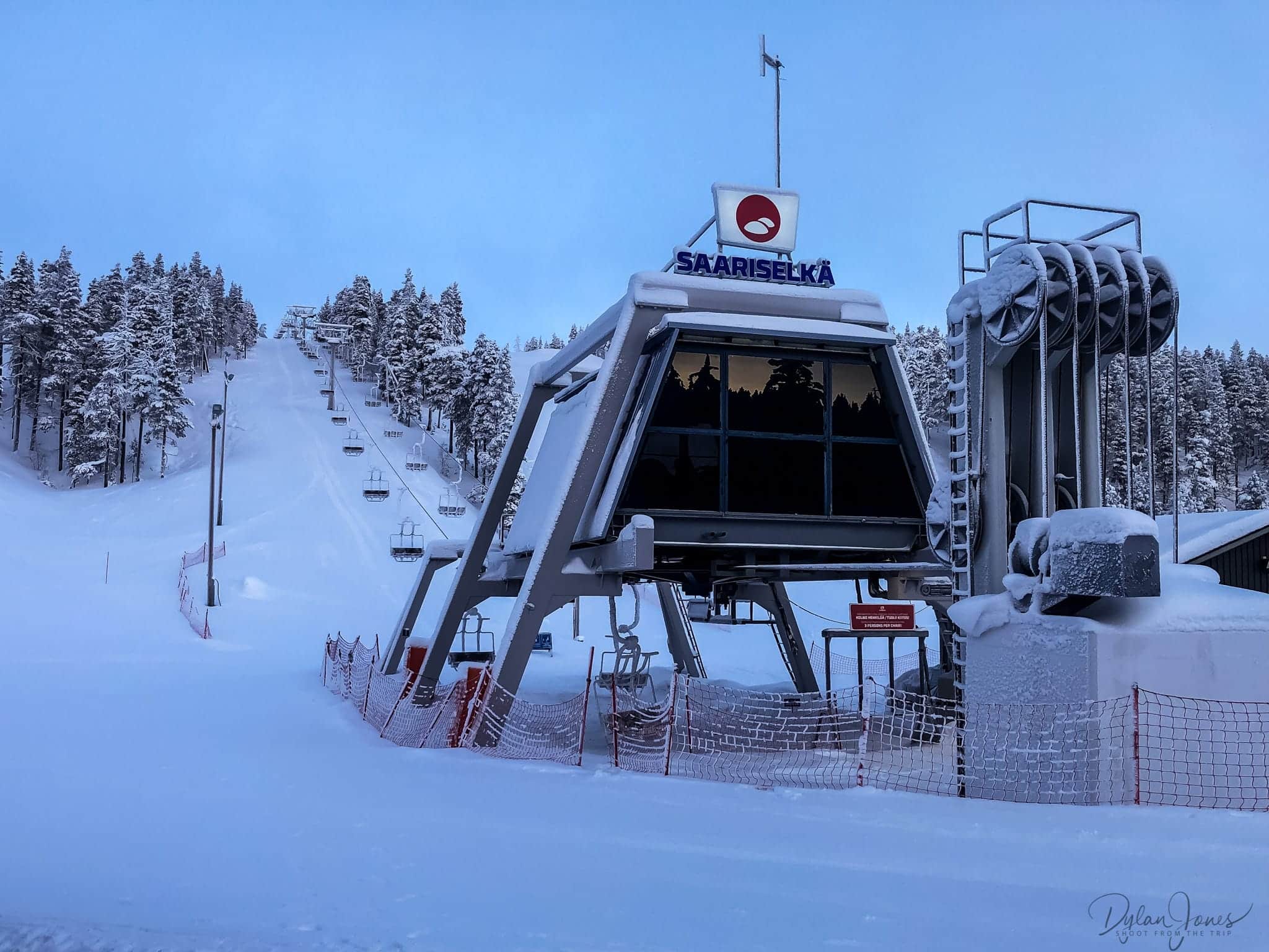 The chairlift at Saariselkä Ski and Sports Resort, Saariselkä Lapland