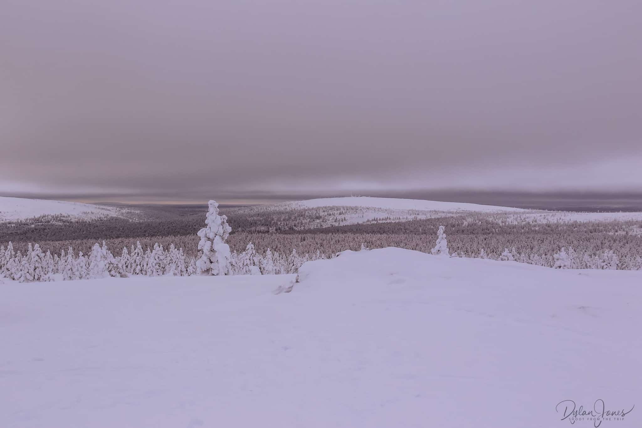 From one fell to another. The fell in the distance was near the start point Saariselkä Lapland