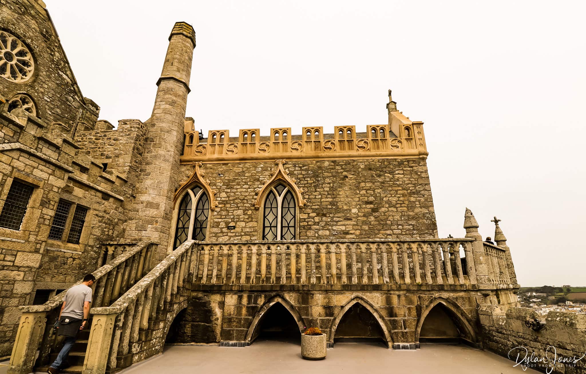 The roof terrace of the castle at St. Michael's Mount, South Cornwall coast