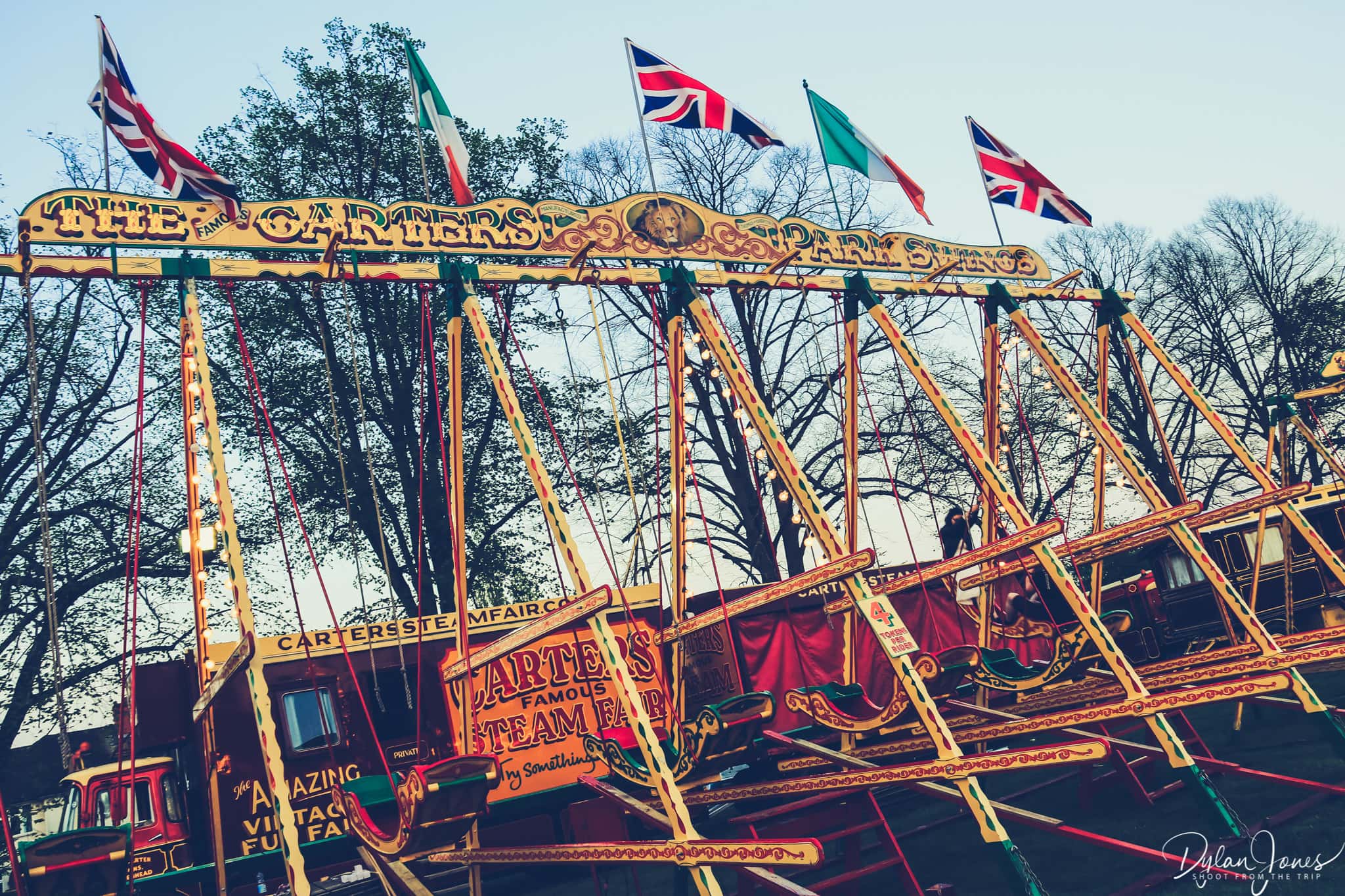 The Carters Park Swings - a traditional swing boat ride