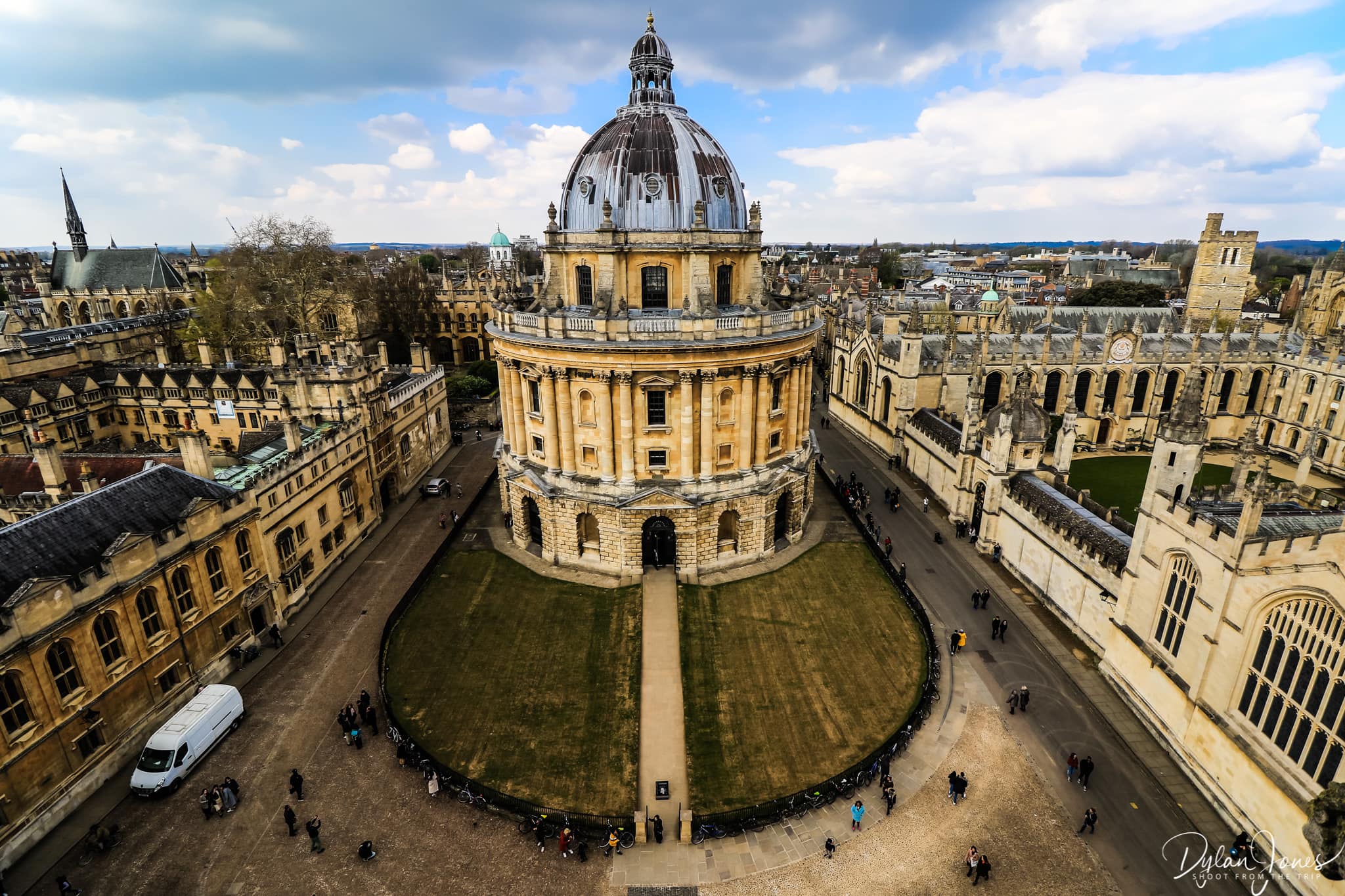 Views of the Radcliffe Camera from the church tower