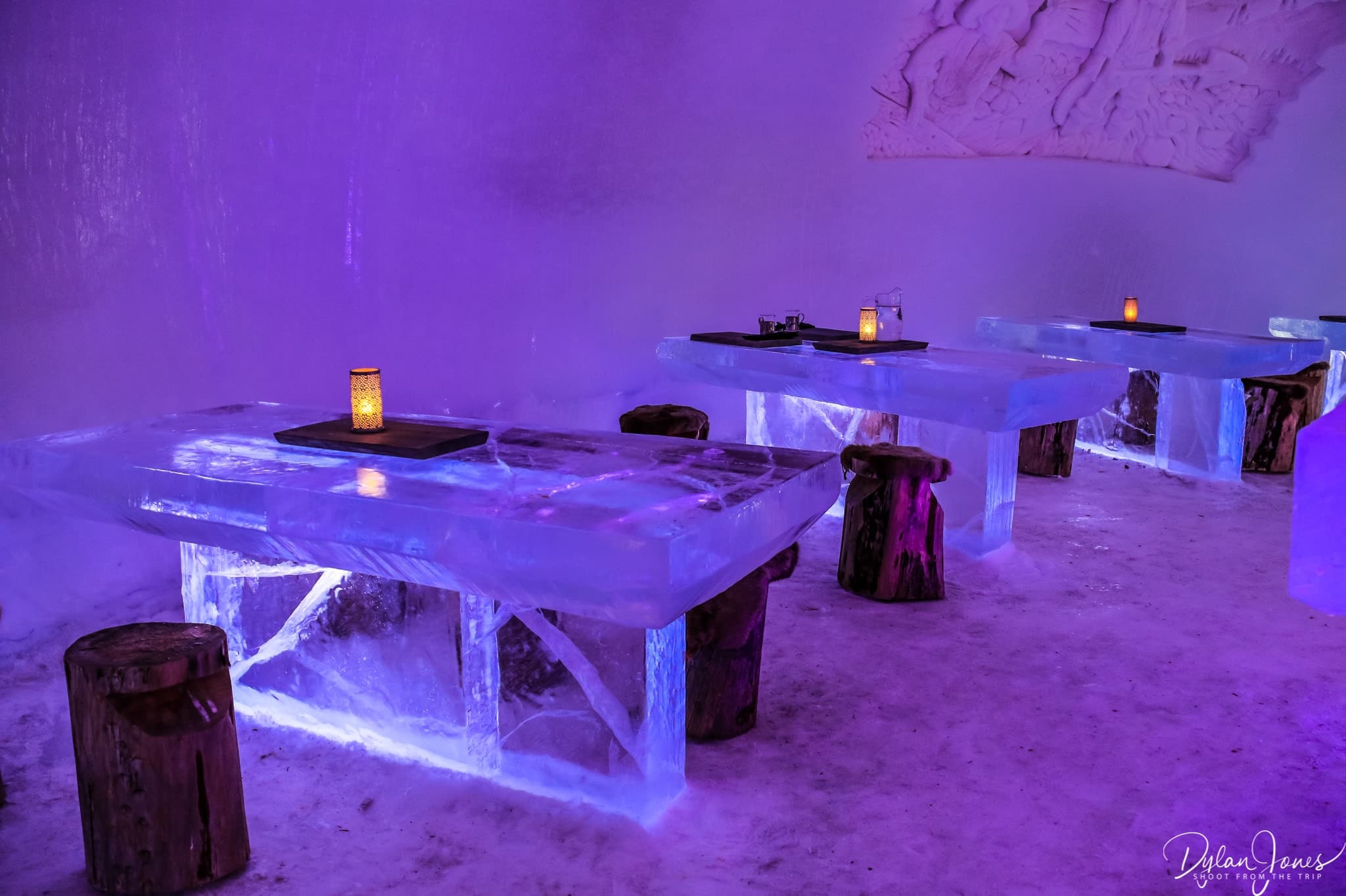 Ice Restaurant interior at the Northern Lights Village Saariselka