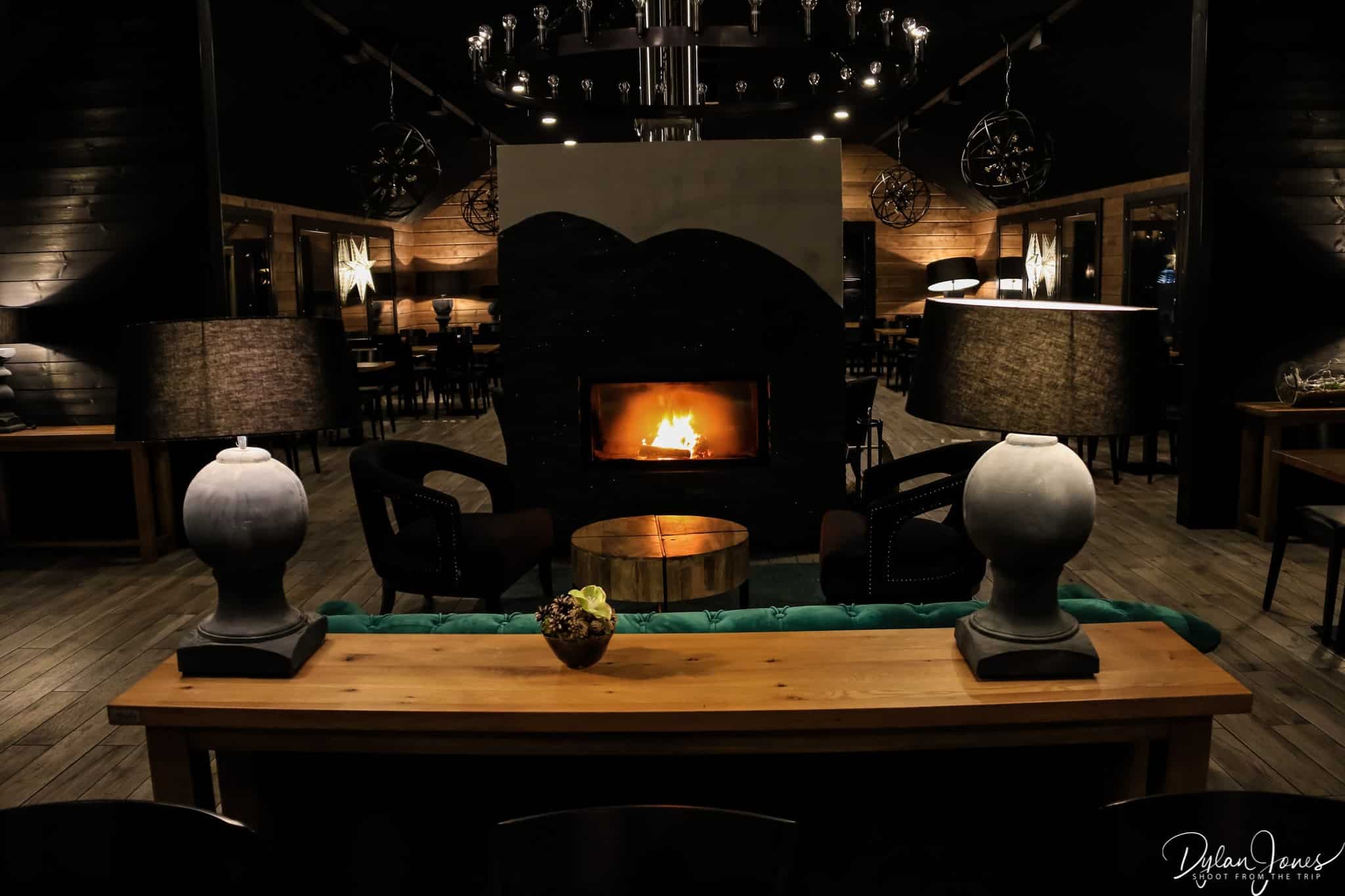 A cosy fireplace - a perfect spot for an after dinner drink or two
