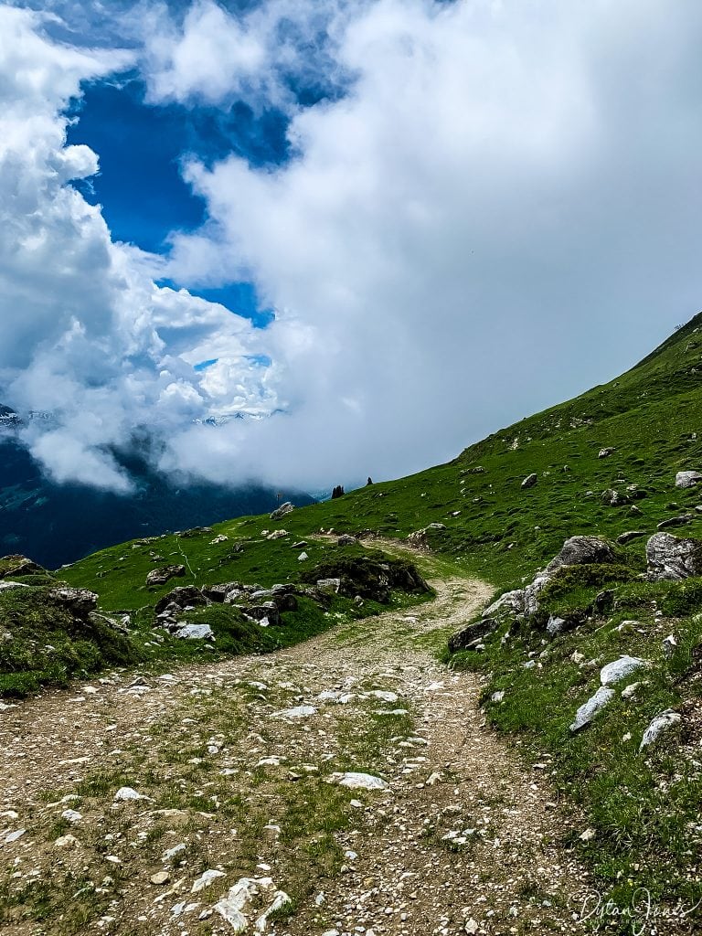 The biking trails above Verbier