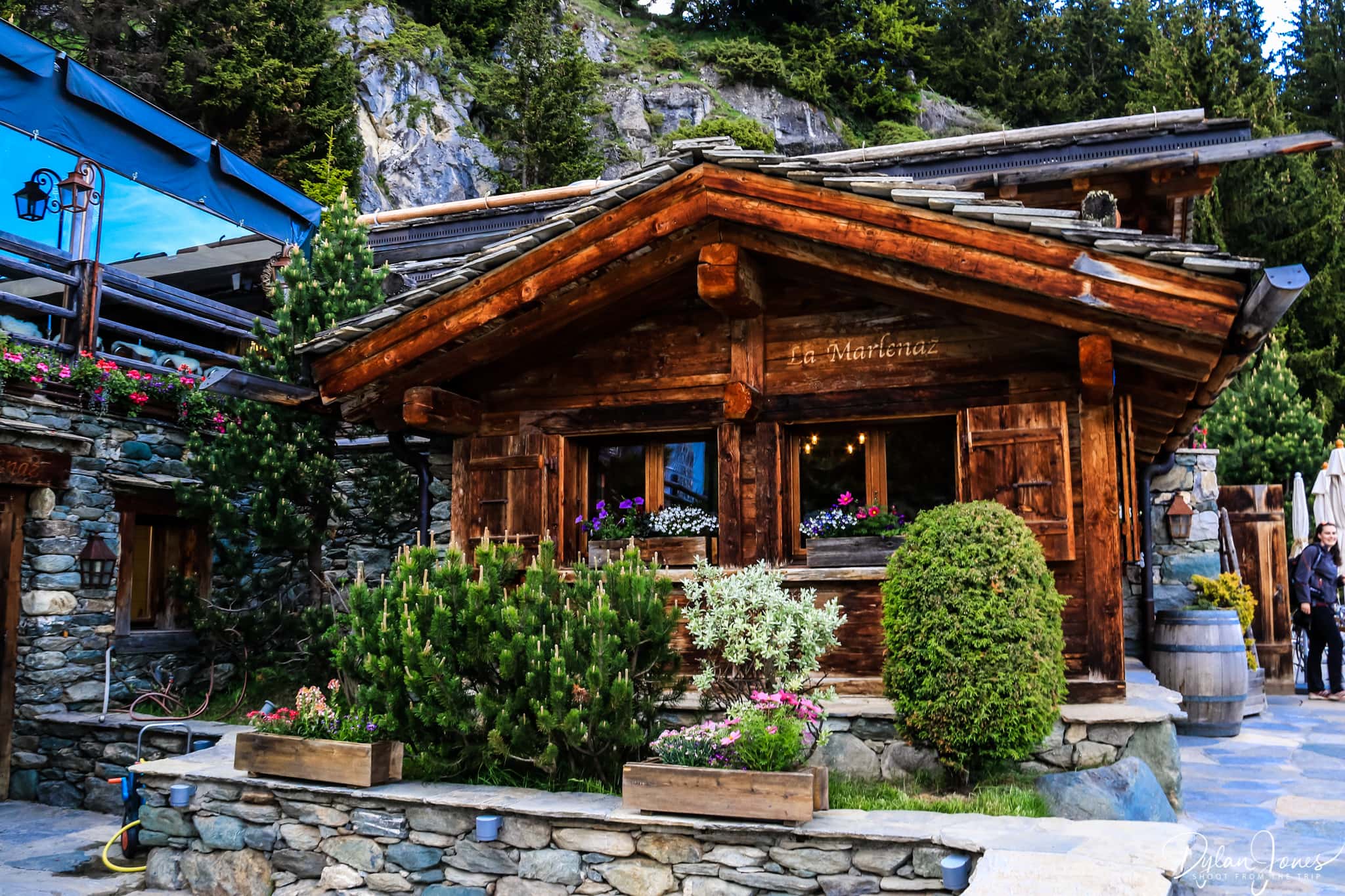 Exterior shot of La Marlénaz mountain restaurant