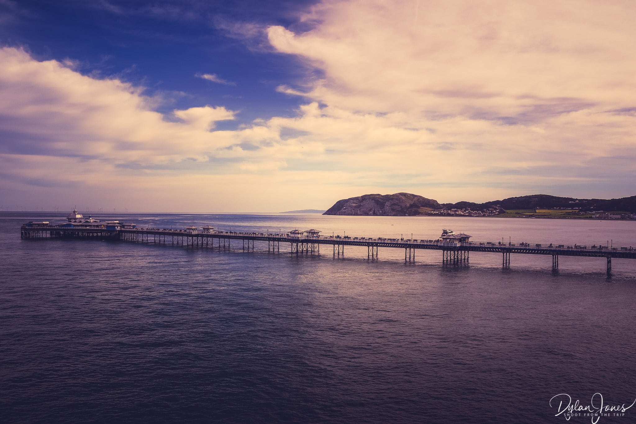 Llandudno Pier stretching out to sea