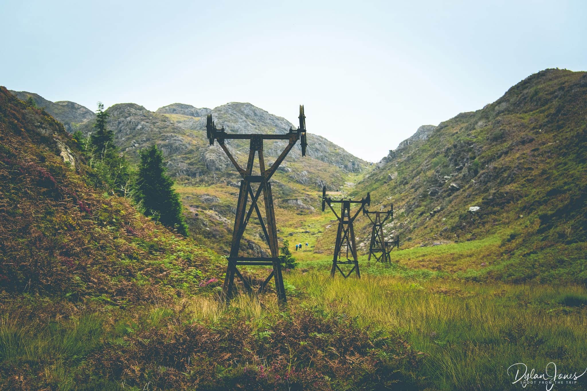 The Aerial Ropeway pylons of the old copper mines