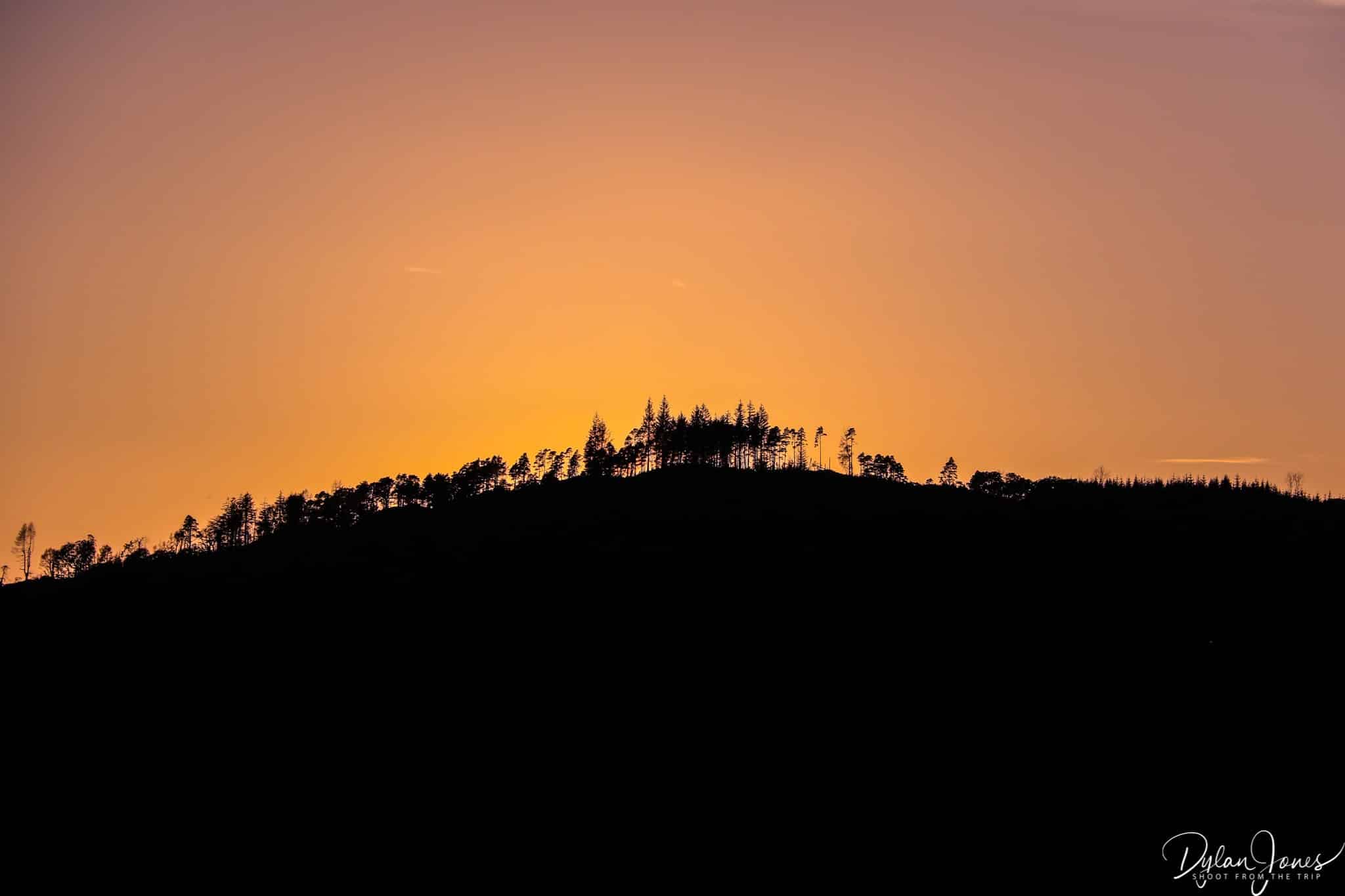 Peach skies over Windermere on a Lake District break
