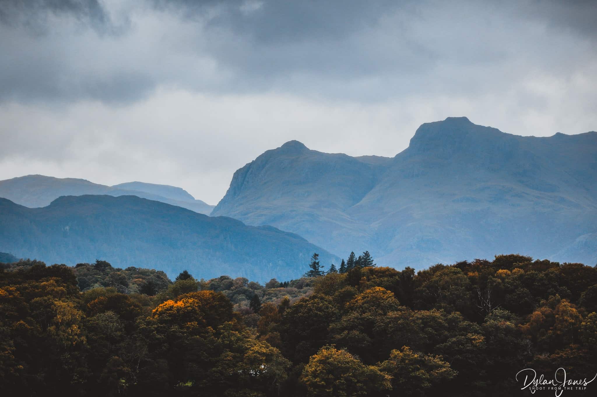 Mountain view from Lake Windermere
