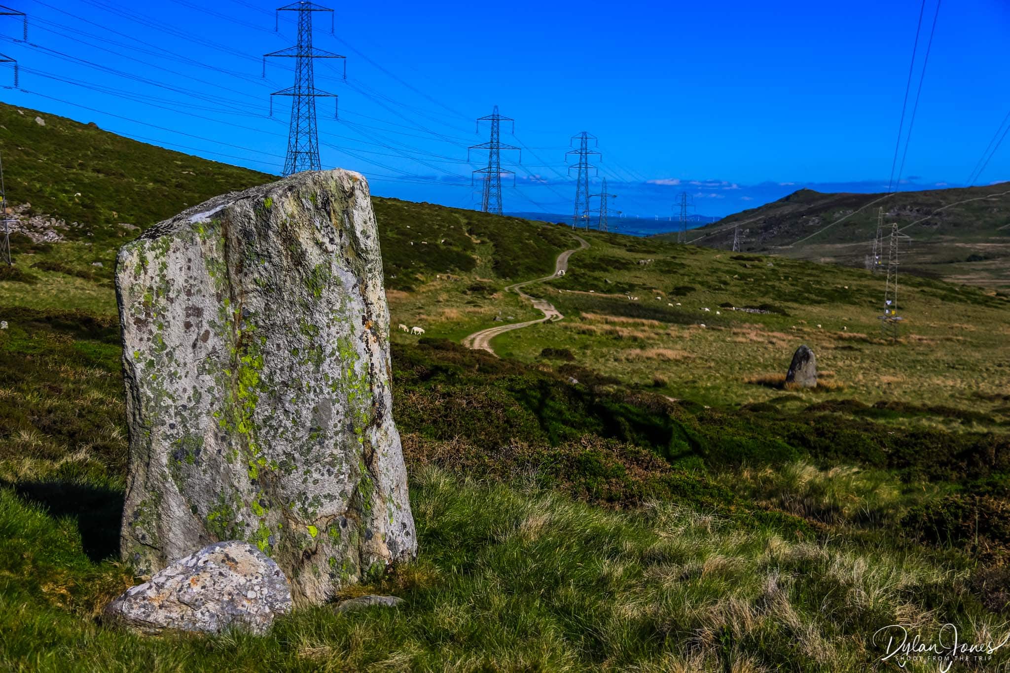 Standing stones at Bwlch y Ddeufaen
