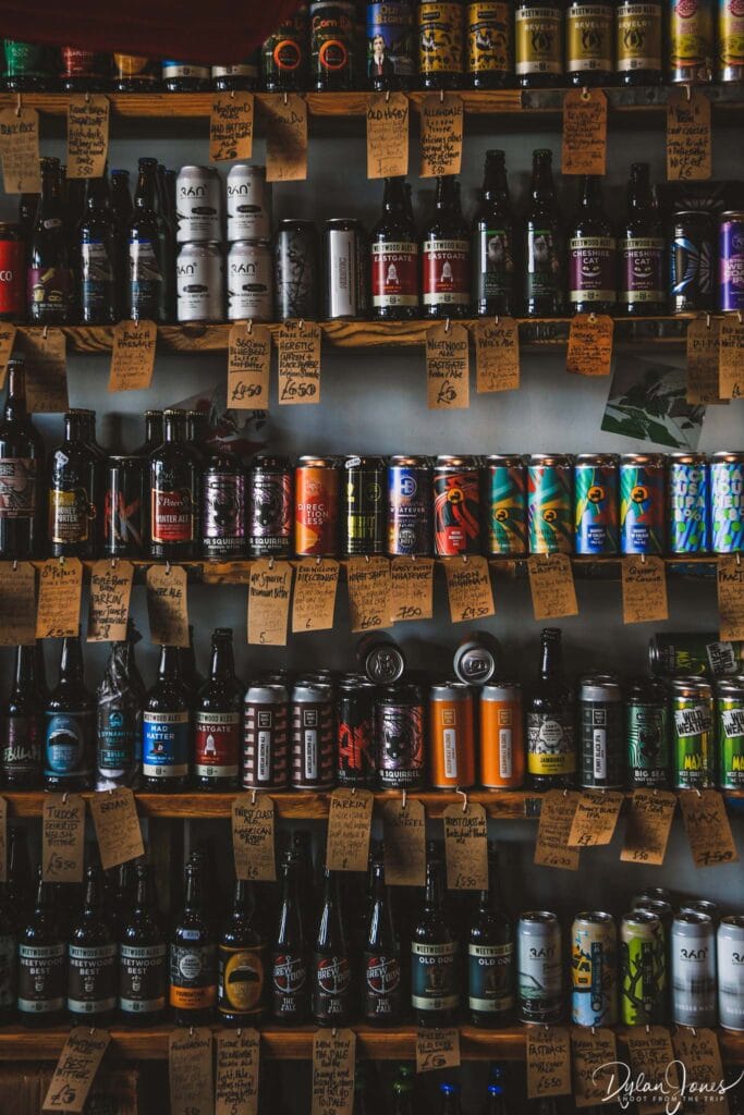 Shelves of craft beer at Elementary