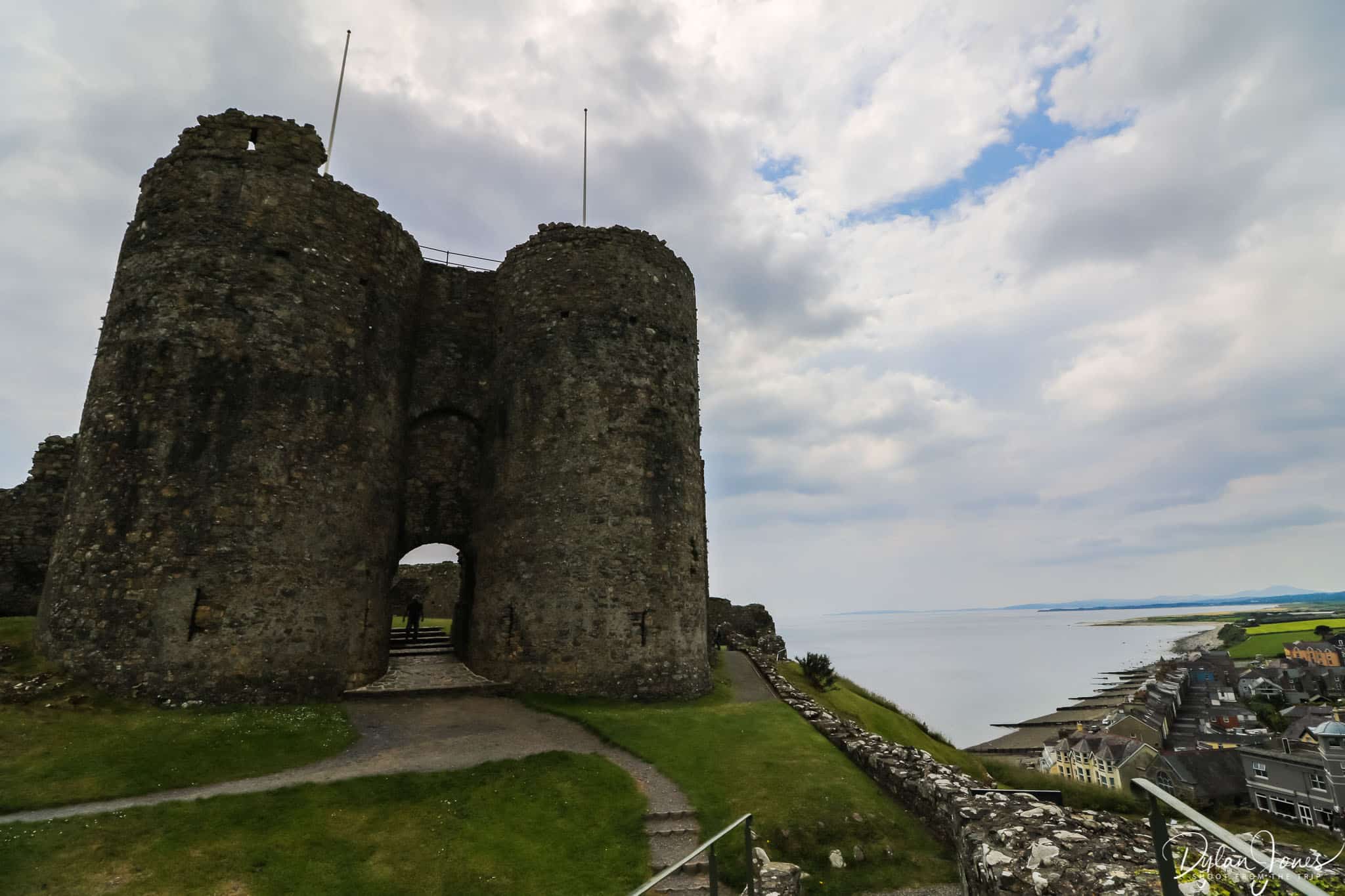 The imposing Gatehouse at Criccieth Castle, one of the impressive castles of North Wales