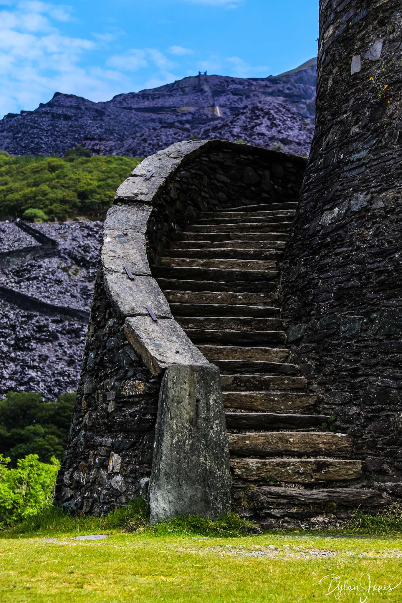 The steps to the keep at Dolbadarn Castle