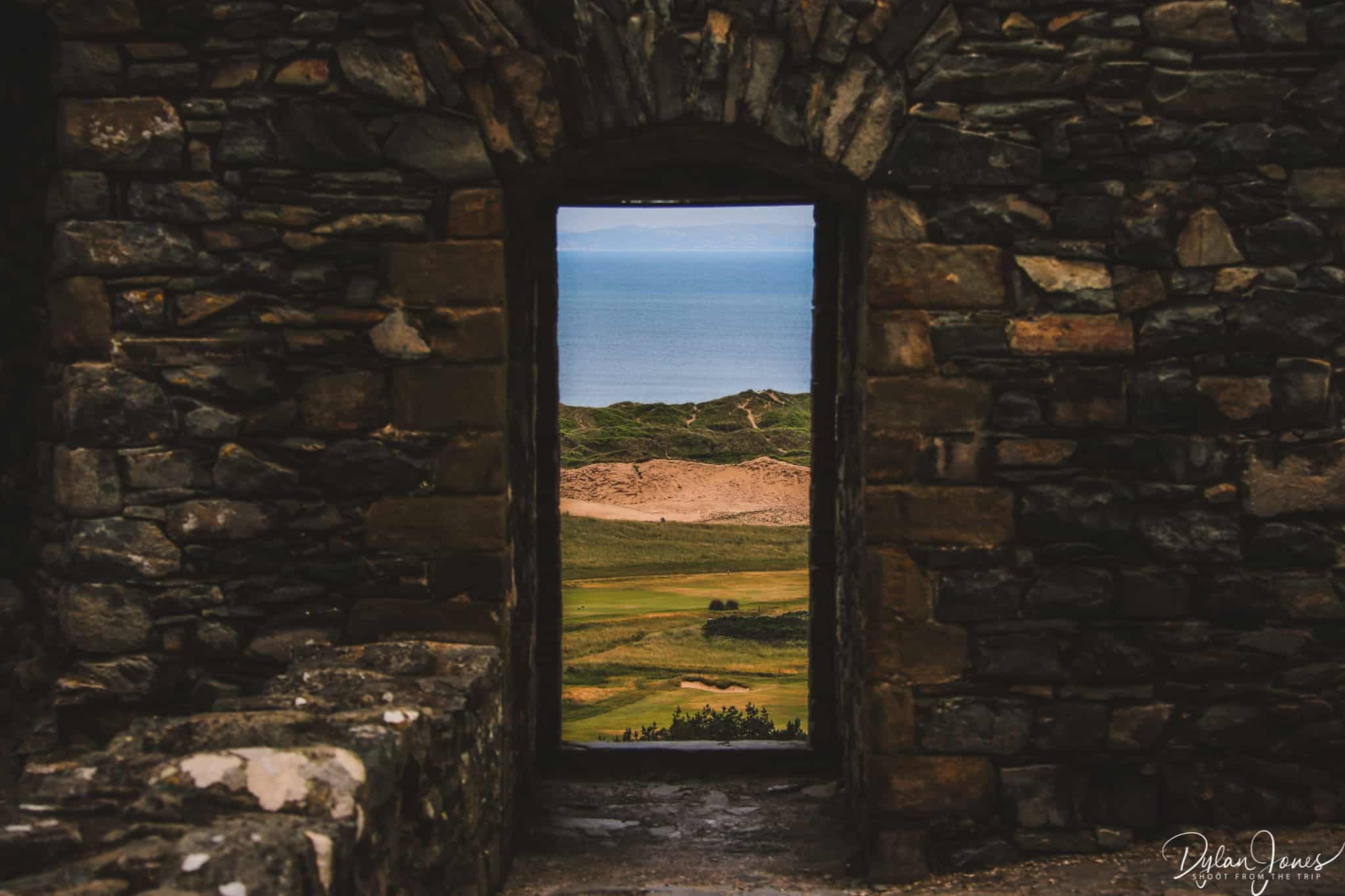 Looking west from Harlech Castle, one of the spectacular castles of North Wales