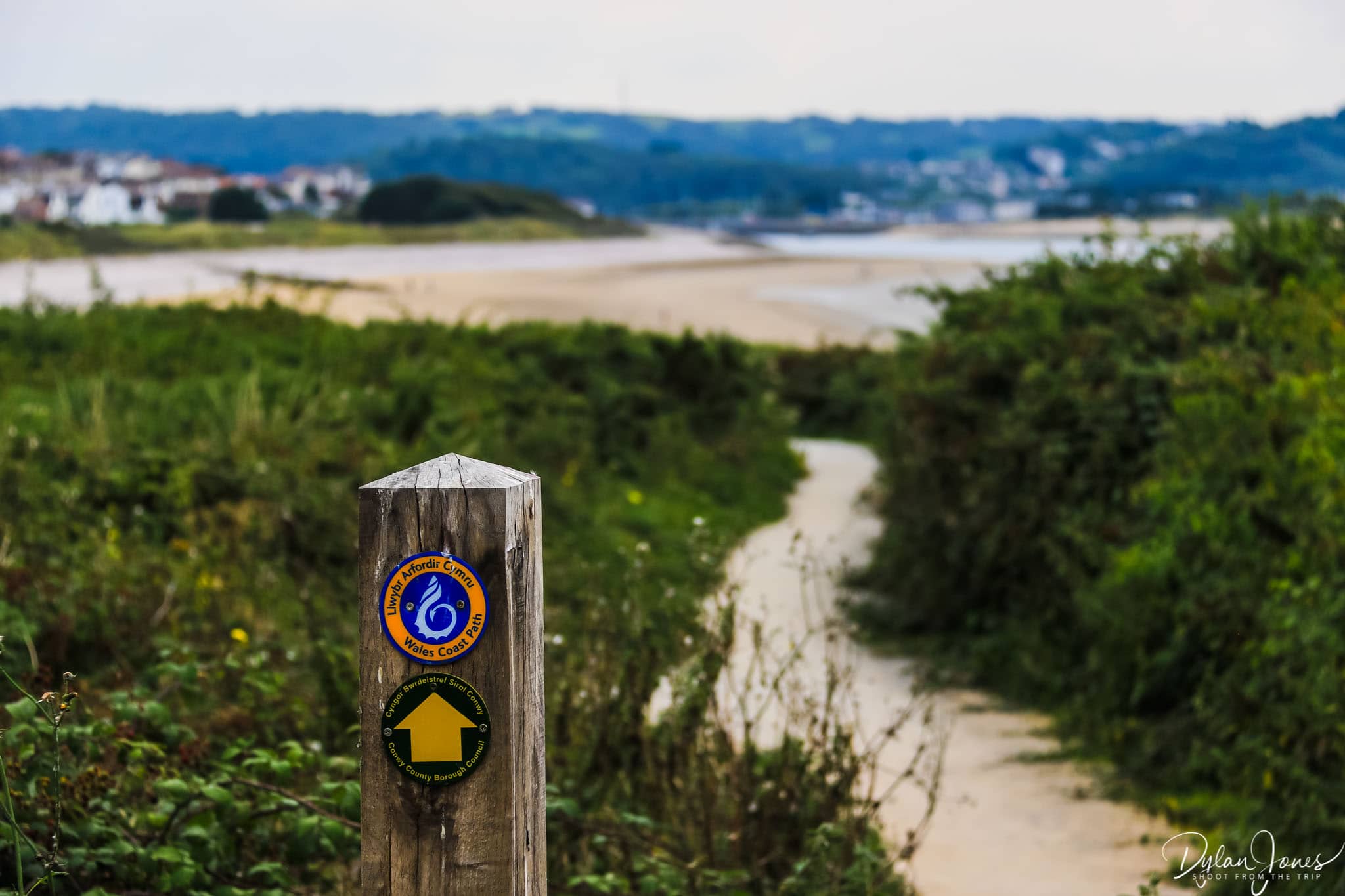 Wales Coast Path signage in Llandudno