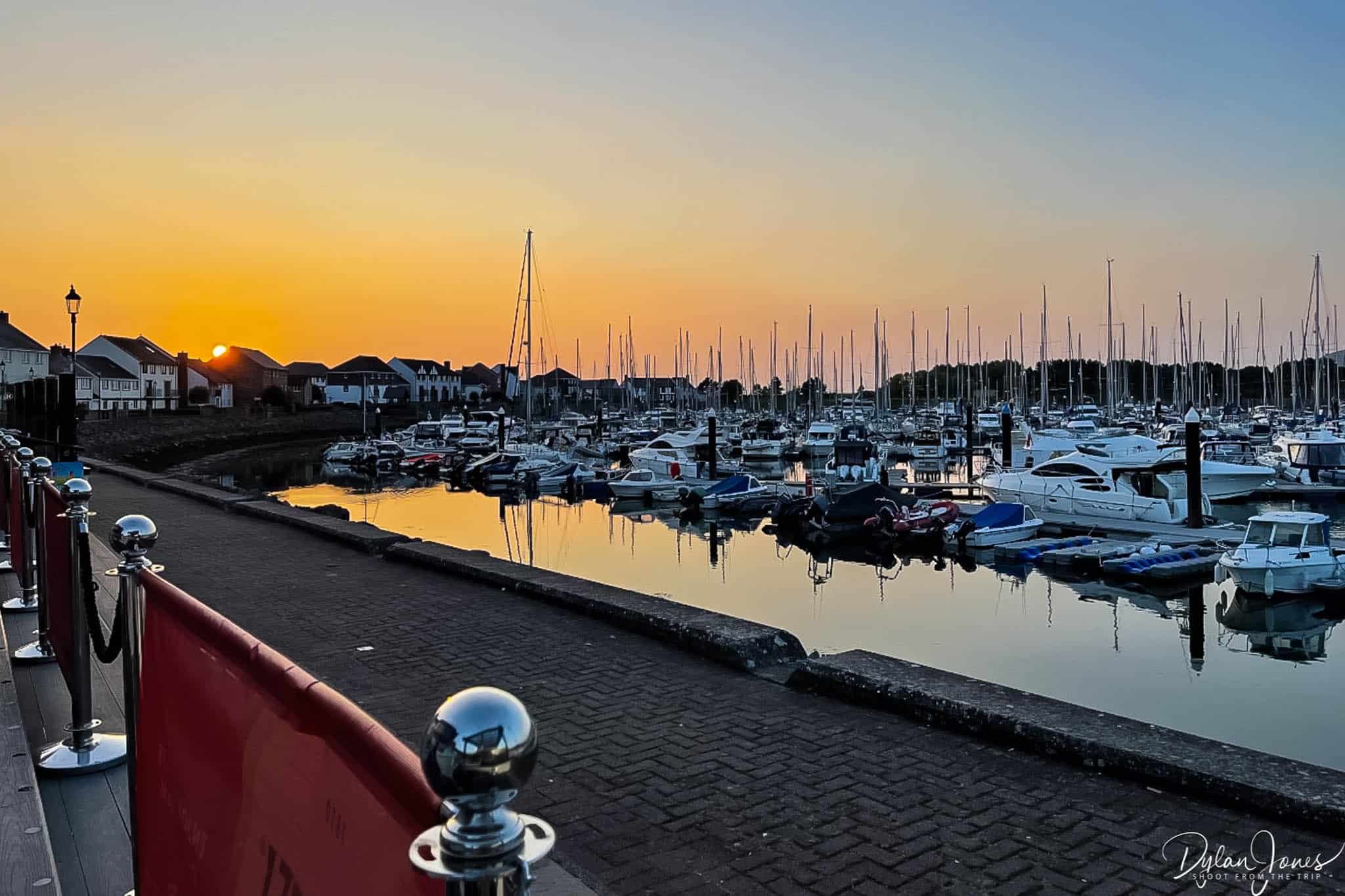 Sunset views at The Mulberry, Conwy Marina