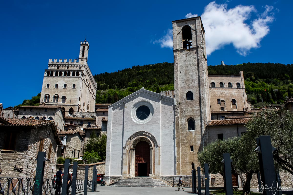 Looking up towards Gubbio