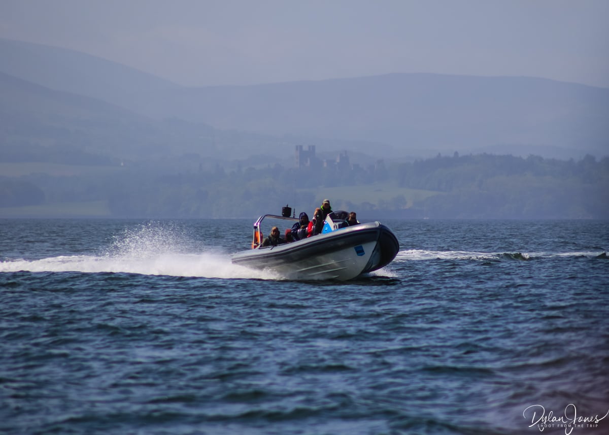 A RibRide boat on the Menai Straits