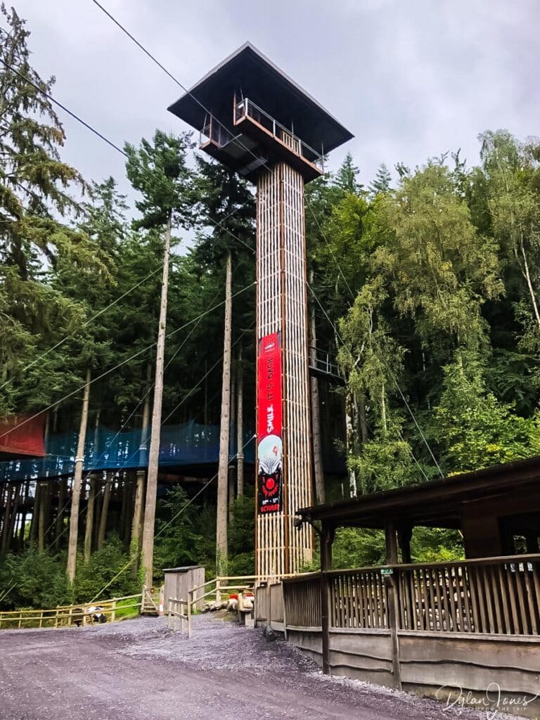 Plummet 2 at Zip World Fforest, one of the more high adrenalin North Wales activities
