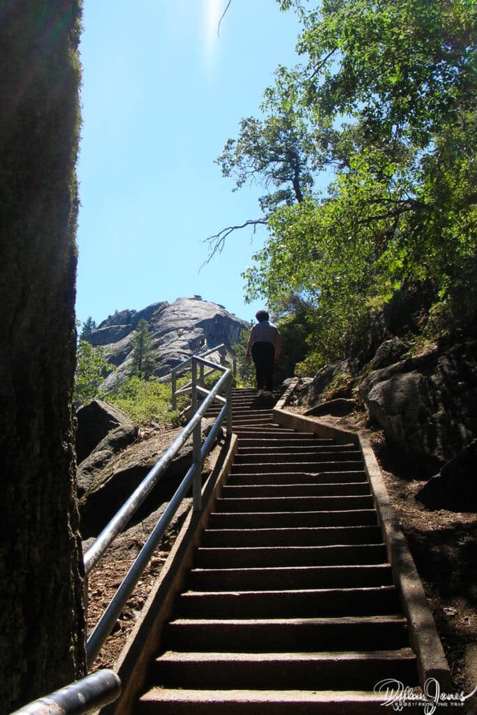 The climb up Moro Rock
