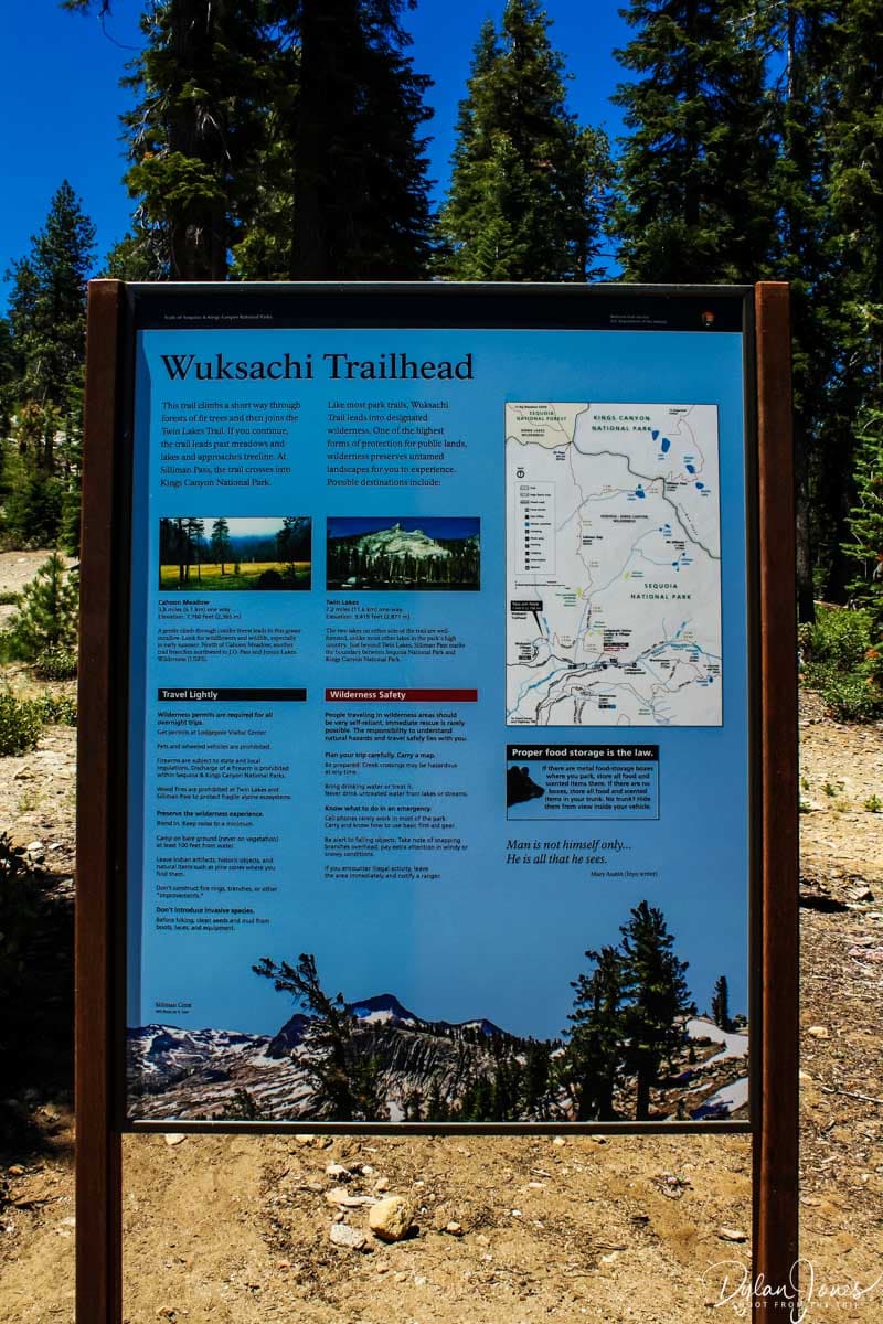 Wuksachi Trailhead Signage