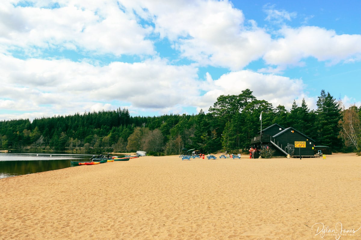 The beach at Loch Morlich