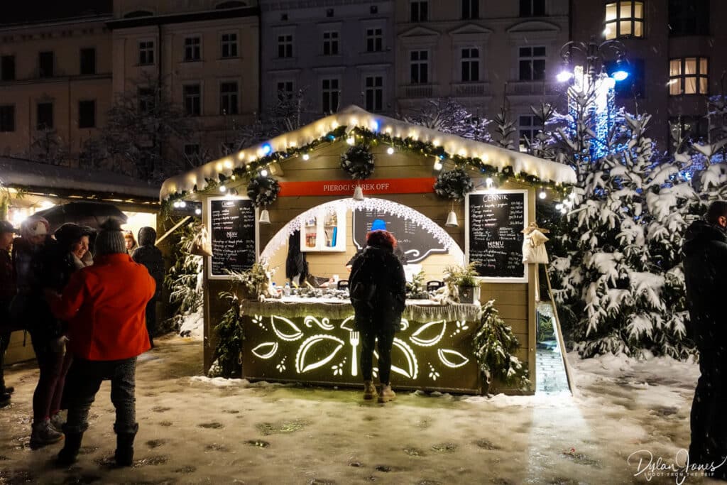 Pierogi at the Christmas Markets in Krakow