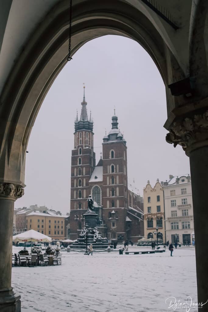 St. Mary's Basilica in the snow