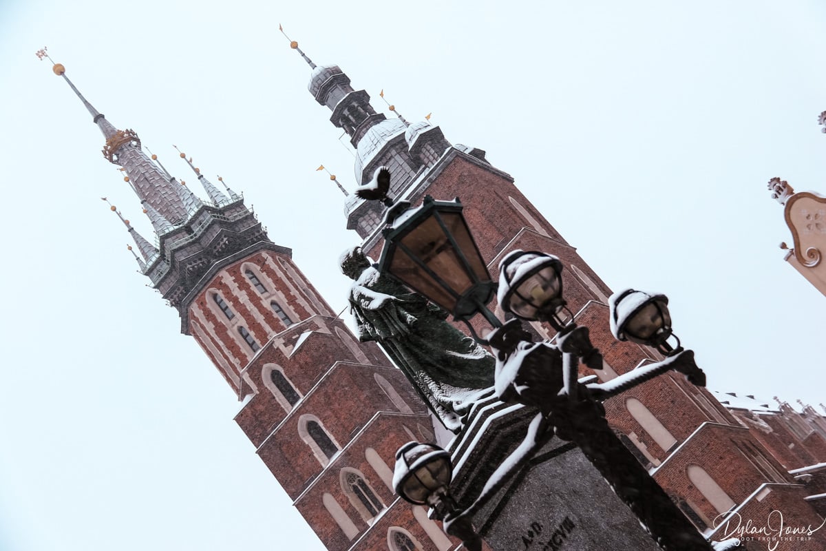 The towers of St. Mary's Basilica, Krakow