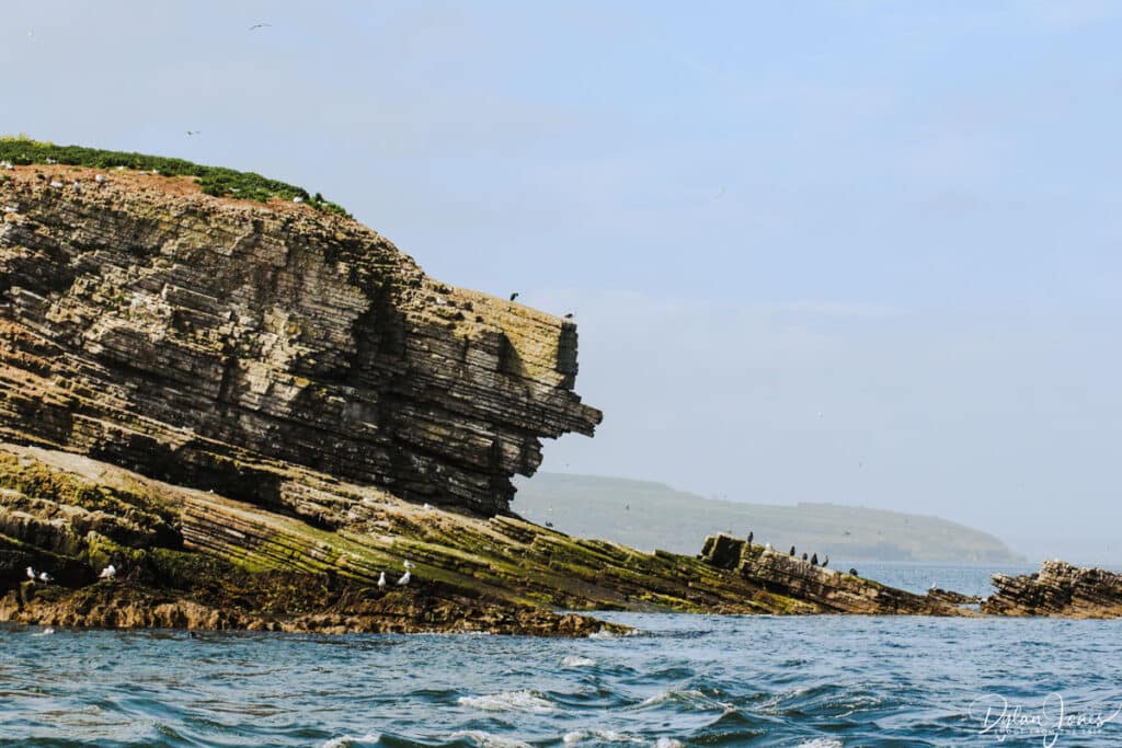 Rock formations at Puffin Island