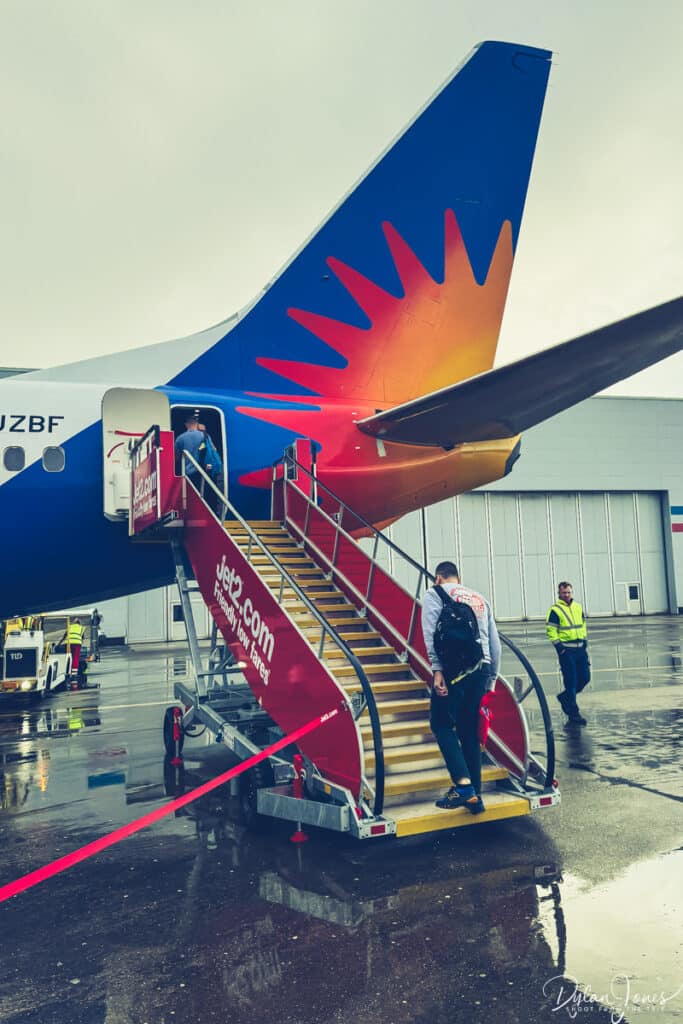 Boarding the Jet2Holidays to Tenerife inaugural flight