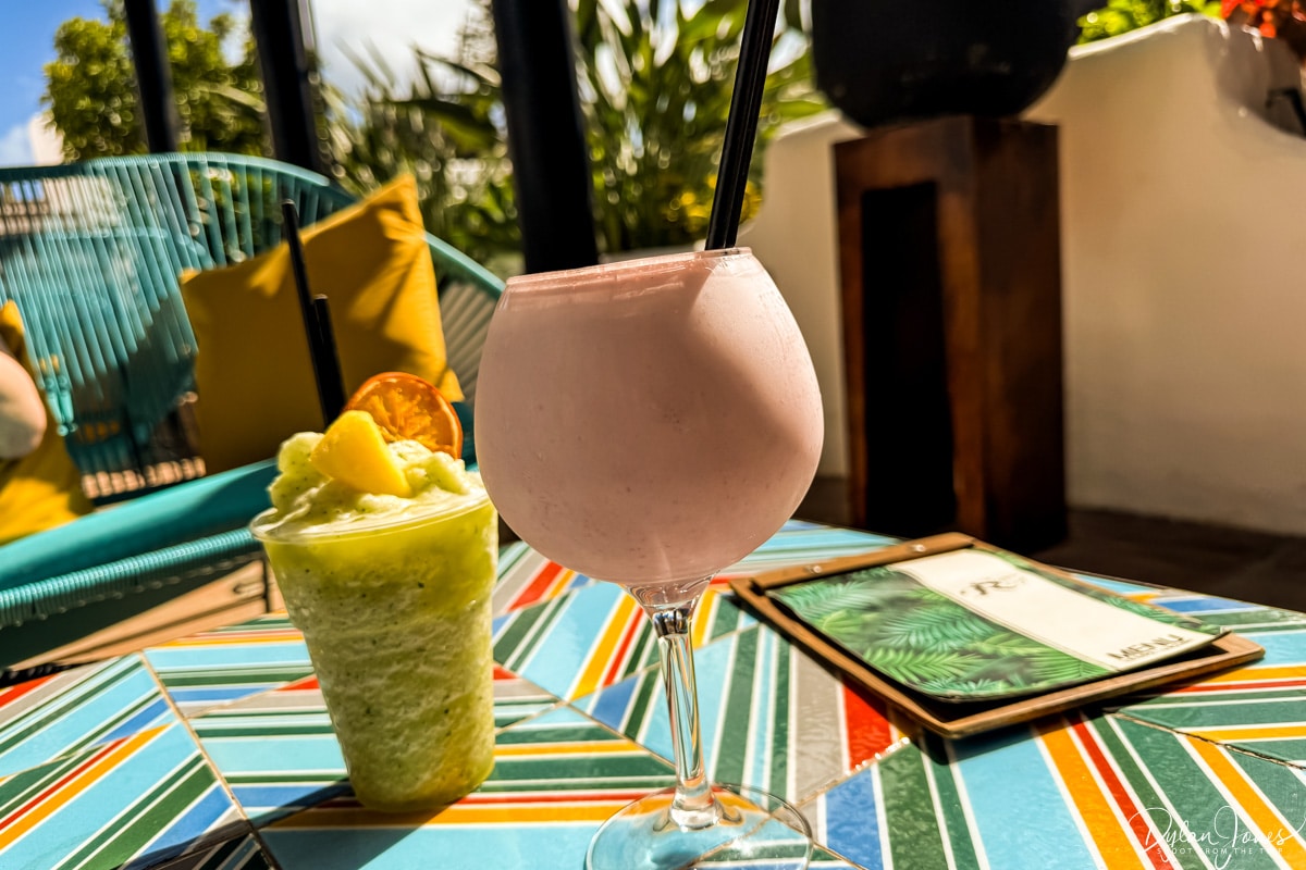 Healthy juice options at Sugar Reef